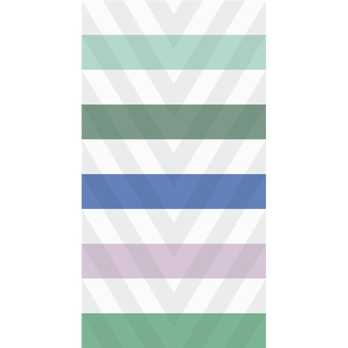 Papel pintado rayas horizontales verdes, azules y lila - Casadeco Milano Sixties 89367222