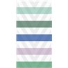 Casadeco|Horizontal green, blue, and lilac striped wallpaper|Stripes