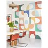 Casadeco|Geometrische Tapete im Pop-Art-Stil, bunt, ideal für Büros und moderne Räume|Modern