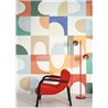 Casadeco|Geometrische Tapete im Pop-Art-Stil, bunt, ideal für Büros und moderne Räume|Modern