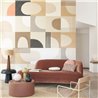 Casadeco|Pop Art-style geometric wallpaper in beige, ideal for modern living rooms|Modern