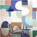 Casadeco|Papier peint Pop Art avec formes géométriques pour espaces modernes|Géométrique