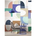 Casadeco|Papier peint Pop Art avec formes géométriques pour espaces modernes|Géométrique