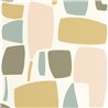 Casadeco|Papel pintado abstracto formas geométricas orgánicas multicolor|Geométrico