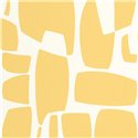Casadeco|Modern abstract wallpaper in yellow with organic geometric shapes|Modern