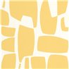 Casadeco|Papel pintado abstracto moderno amarillo con formas geométricas orgánicas|Moderno