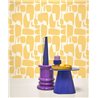 Casadeco|Papier peint abstrait moderne jaune avec formes géométriques organiques|Moderne