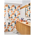 Casadeco|Abstract art wallpaper in multicolor with geometric shapes|Modern