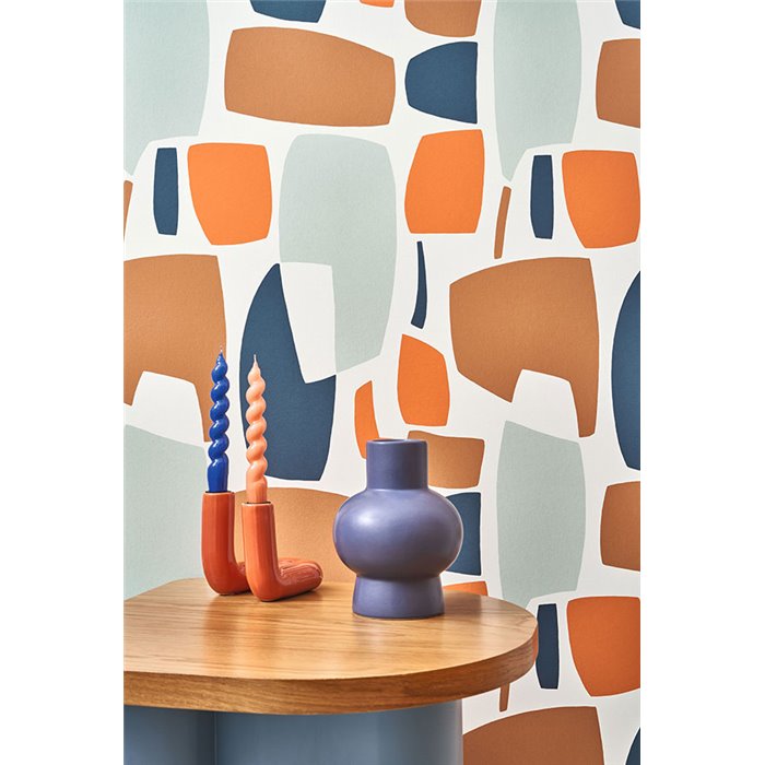 Casadeco|Papier peint art abstrait multicolore avec formes géométriques|Moderne