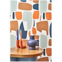 Casadeco|Abstrakte Kunsttapete in Multicolor mit geometrischen Formen|Modern