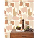 Casadeco|Papier peint style art abstrait moderne dans les tons roses|Moderne