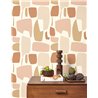 Casadeco|Papier peint style art abstrait moderne dans les tons roses|Moderne