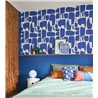 Papel pintado geométrico azul para espacios modernos - Casadeco Milano Sixties 89386776