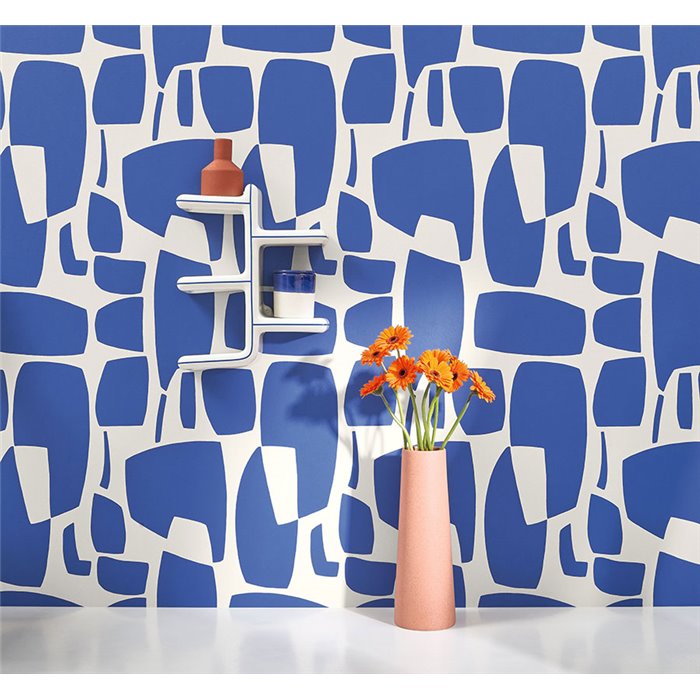 Casadeco|Papier peint géométrique bleu pour espaces modernes|Abstrait