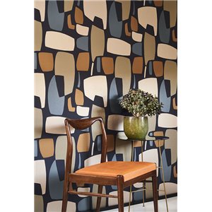 Casadeco|Papel pintado liso azul oscuro, estilo contemporáneo|Papel Pintado 2