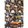 Casadeco|Modern art geometric wallpaper in black|Modern