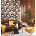 Casadeco|Papier peint géométrique art moderne noir|Moderne