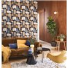 Papel pintado geométrico Arte moderno negro - Casadeco Milano Sixties 89389515