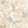 Casadeco|English-style floral wallpaper in white and beige|Floral