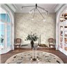 Casadeco|English-style floral wallpaper in white and beige|Floral