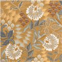 Casadeco|Large floral wallpaper in curry yellow, English style|Floral