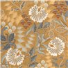 Casadeco|Tapete mit großen Blumen in Currygelb, englischer Stil|Blumen