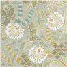 Casadeco|Elegante florale Tapete in Mandelgrün, englischer Stil|Blumen