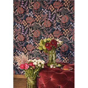 Caselio|Papier peint art déco avec coquillages noir et cuivre|Art Déco 2