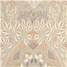 Casadeco|English-style beige floral wallpaper with heraldic shield motif|Floral