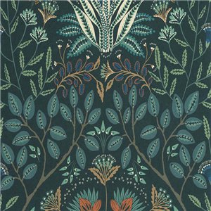 Casadeco|Papier peint floral style anglais avec tons verts|Floral