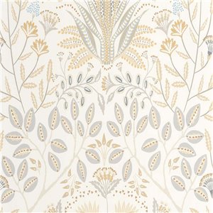 Grandeco|Tapete tropische Palmen beige und gold|Tapeten