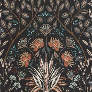 Papeldecor|Tapete leuchtende blaue graue Kreise|Tapeten