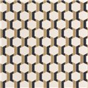 Casadeco|Papier peint motif nid d'abeille 3D avec touche dorée raffinée|Géométrique