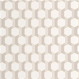 Casadeco|3D geometric black wallpaper with an elegant golden touch|Geometric