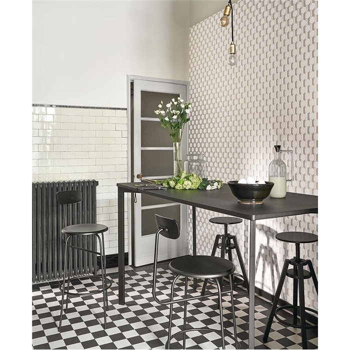 Casadeco|3D graphic honeycomb wallpaper in off-white|Geometric