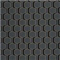 Casadeco|3D geometric black wallpaper with an elegant golden touch|Geometric