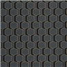 Casadeco|3D geometric black wallpaper with an elegant golden touch|Geometric