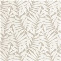 Casadeco|Elegante Tapete mit Farnen in Beige und Weiß|Tapeten