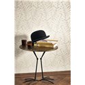 Casadeco|Elegante Tapete mit Farnen in Beige und Weiß|Tapeten