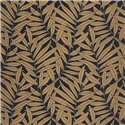 Casadeco|Papier peint botanique avec branches de fougères noir et marron|Papier Peint