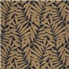 Casadeco|Papier peint botanique avec branches de fougères noir et marron|Papier Peint