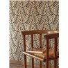 Casadeco|Papier peint botanique avec branches de fougères noir et marron|Papier Peint