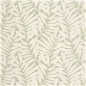 Casadeco|Papier peint floral avec branches de fougères vert amande|Papier Peint