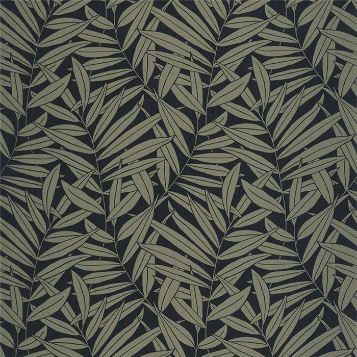 Casadeco|Papel pintado botánico estilo inglés, ramas de helechos verde caqui|Papel Pintado