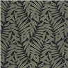 Casadeco|Papier peint botanique style anglais avec branches de fougères vert kaki|Papier Peint