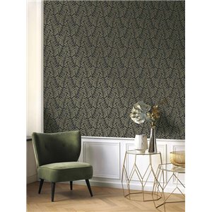Casadeco|Elegant wallpaper with beige and white ferns|Wallpaper 2