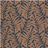 Casadeco|Papier peint botanique avec branches de fougères couleur rouille|Papier Peint