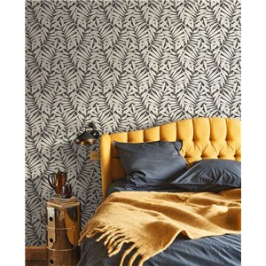 Casadeco|Papier peint botanique style anglais avec branches de fougères vert kaki|Papier Peint 2
