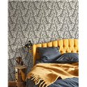 Casadeco|Floral wallpaper for bedroom with fern branches|Wallpaper