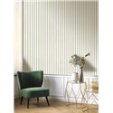 Casadeco|Papier peint rayures vert et blanc style anglais|Rayures